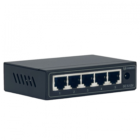 UB-SW-1005-12V Сетевой неуправляемый коммутатор Unibrave на 5 портов 100 Мбит/c, 12V