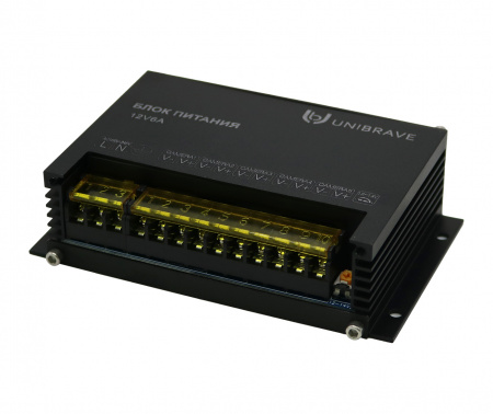 UB-БП-12V6А-5CH Блок питания Unibrave UB-БП-12V6А-5CH, металл