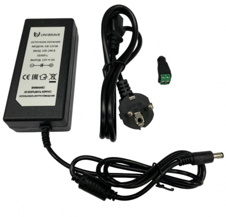 Блок питания Unibrave UB-12V3A Блок питания Unibrave UB-12V3A