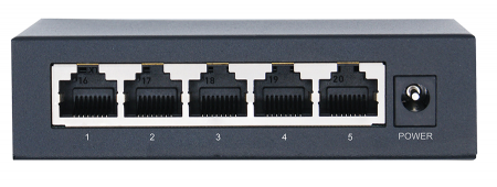 UB-SW-4F1F-48 out Base Неуправляемый коммутатор Unibrave с поддержкой PoE на 4 порта с внешним адаптером питания