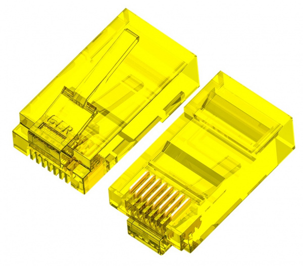 Джек RJ-45 (желтый) 8P8C кат 5е