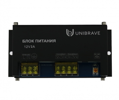 UB-БП-12V2A-2CH Блок питания Unibrave UB-БП-12V2A-2CH, металл