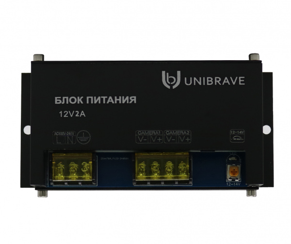 UB-БП-12V2A-2CH Блок питания Unibrave UB-БП-12V2A-2CH, металл