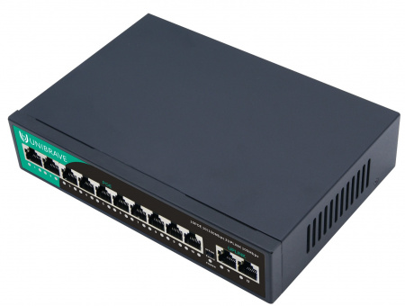 UB-SW-10F2F-120 Base Неуправляемый коммутатор Unibrave с поддержкой PoE на 10 портов UB-SW-10F2F-120 Base Неуправляемый коммутатор Unibrave с поддержкой PoE на 10 портов