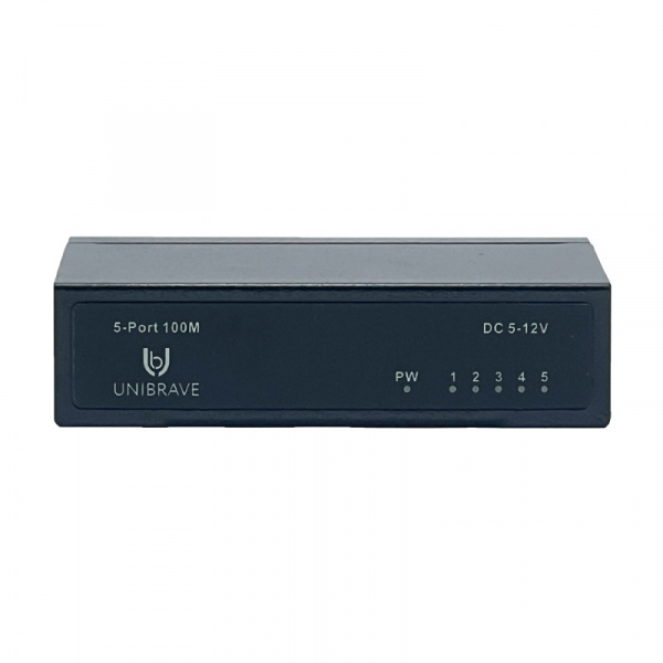 UB-SW-1005-12V Сетевой неуправляемый коммутатор Unibrave на 5 портов 100 Мбит/c, 12V UB-SW-1005-12V Сетевой неуправляемый коммутатор Unibrave на 5 портов 100 Мбит/c, 12V