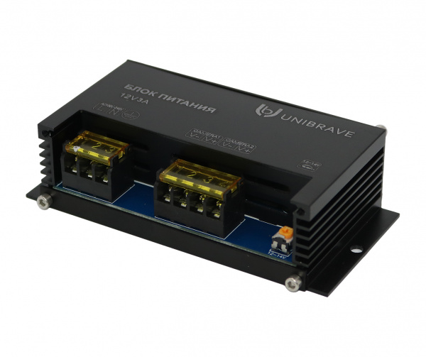UB-БП-12V3А-2CH Блок питания Unibrave UB-БП-12V3А-2CH, металл