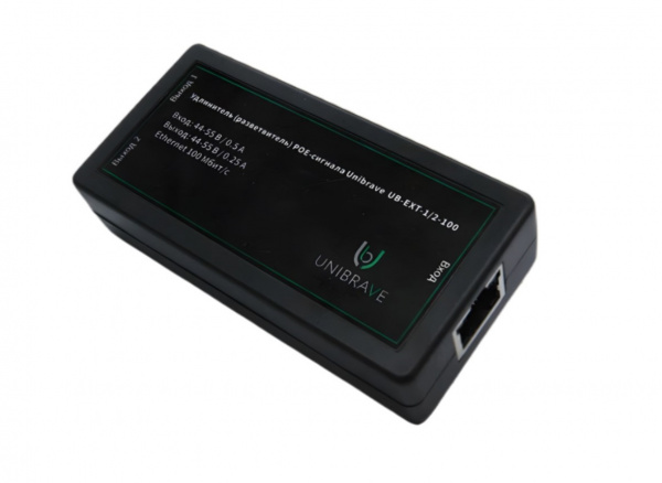 UB-EXT-1/2-100 Удлинитель (разветвитель) POE-сигнала Unibrave