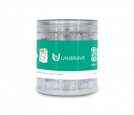 Джек RJ-45 8P8C кат 5е. (100 шт.) Unibrave