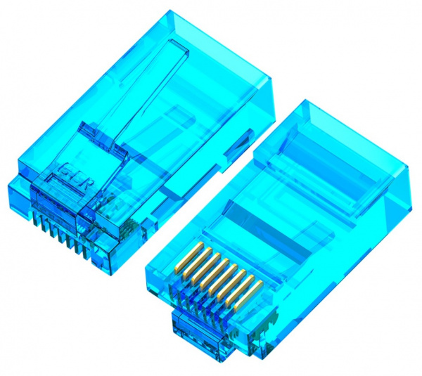 Джек RJ-45 (синий) 8P8C кат 5е