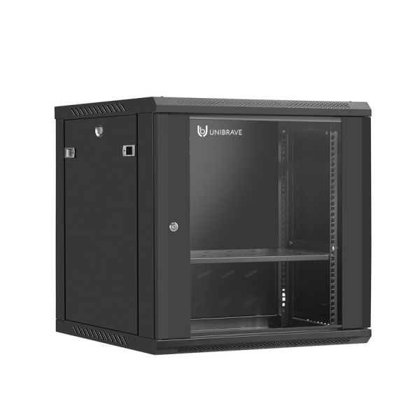 UB-WMC-12U-60/45-GD (B) Шкаф телекоммуникационный настенный 19" 12U, (600*450*635 мм)