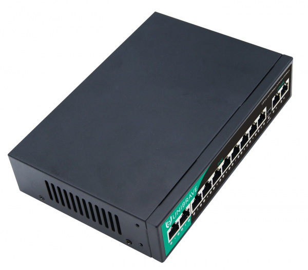UB-SW-10F2F-120 Base Неуправляемый коммутатор Unibrave с поддержкой PoE на 10 портов UB-SW-10F2F-120 Base Неуправляемый коммутатор Unibrave с поддержкой PoE на 10 портов